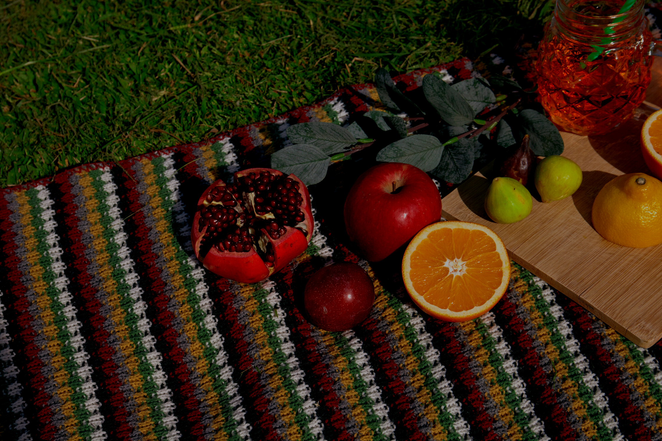 Fresh Fruits on Picnic Blanket